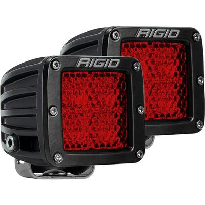 Rigid Industries D-Series Diffused Rear Facing High/Low Surface Mount LED Lights (Red) - 90153