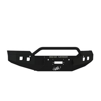 Road Armor Front Stealth Bumper With Winch Mount And Pre-Runner Square Light Port (Black) - 215R4B
