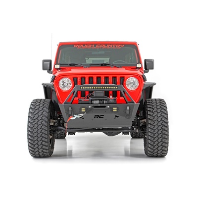 Rough Country Trail Stubby LED Front Bumper (Black) - 10597A