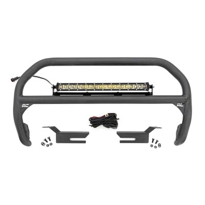 Rough Country Nudge Bar With 20 Chrome Series LED Light Bar (Black) - 51048