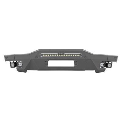 Rough Country High Clearance Front Bumper With 20 Black Series Light Bar And Amber DRL Cube Lights - 51079