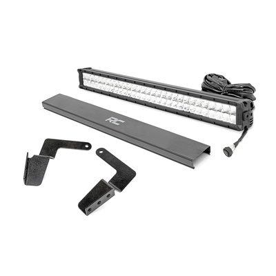 Rough Country 30 Chrome Series With White DRL Light Bar Kit - 70652CD