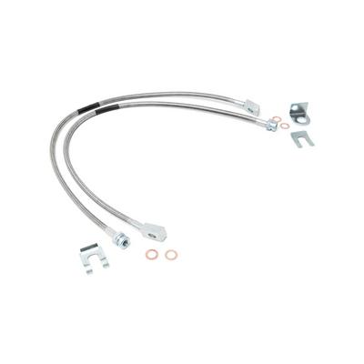 Rough Country Jeep Stainless Steel Brake Lines (4 - 6 Lift) - 89702