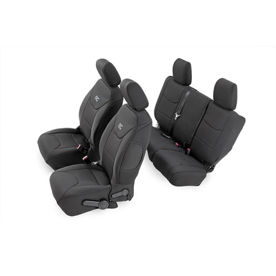 Rough Country Neoprene Front And Rear Seat Covers (Black) - 91004