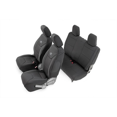 Rough Country Neoprene Front And Rear Seat Covers (Black) - 91005