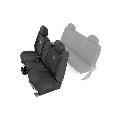 Rough Country Neoprene Front Seat Covers (Black) - 91013
