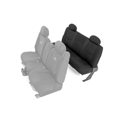 Rough Country Neoprene Rear Seat Covers (Black) - 91014