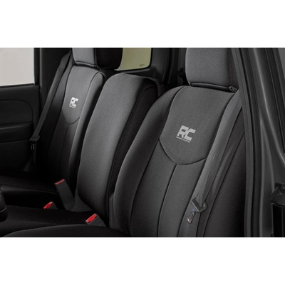 Rough Country Neoprene Rear Seat Covers (Black) - 91014