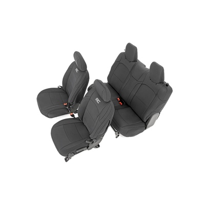 Rough Country Neoprene Front And Rear Seat Covers (Black) - 91020