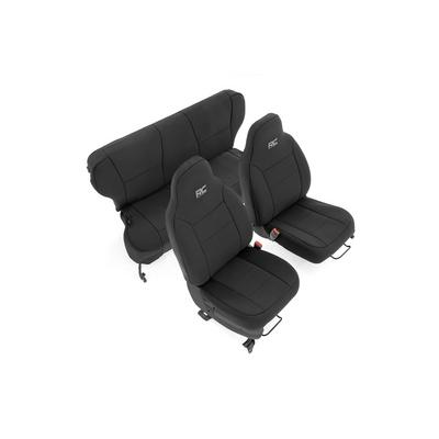 Rough Country Neoprene Front And Rear Seat Covers (Black) - 91022