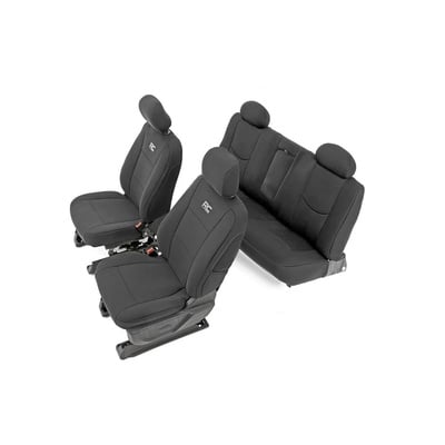 Rough Country Neoprene Front And Rear Seat Covers (Black) - 91025