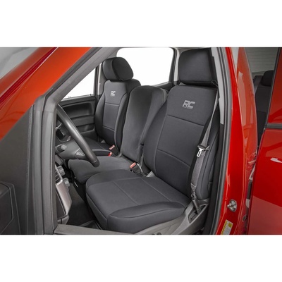 Rough Country Neoprene Front And Rear Seat Covers (Black) - 91025