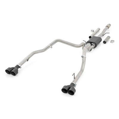 Rough Country Dual Cat-Back Exhaust With Black Tips - 96011