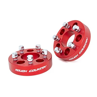 Rough Country 1.5 Wheel Spacers - 5 On 4.5 (Red) - 1090RED