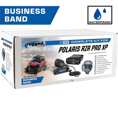 Rugged Radios Polaris RZR Pro XP / Turbo R Complete UTV Communication Kit With Over The Head Headsets - PROXP-KIT-M1-OTU