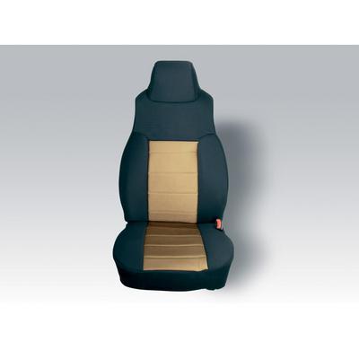 Rugged Ridge Custom Fabric Front Seat Covers (Black/Tan) - 13241.04