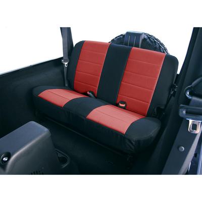 Rugged Ridge Custom Fit Neoprene Rear Seat Cover (Black/Red) - 13261.53