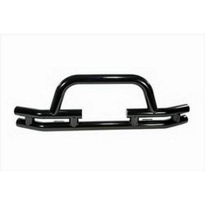Rugged Ridge 3 Inch Dual Tube Front Winch Bumper With Center Hoop (Black) - 11560.03