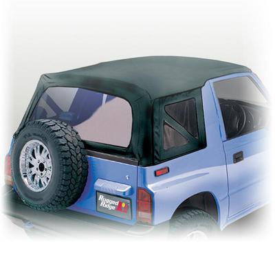 Rugged Ridge Replacement Soft Top With Clear Windows And No Upper Doors (Black) - 53702.15