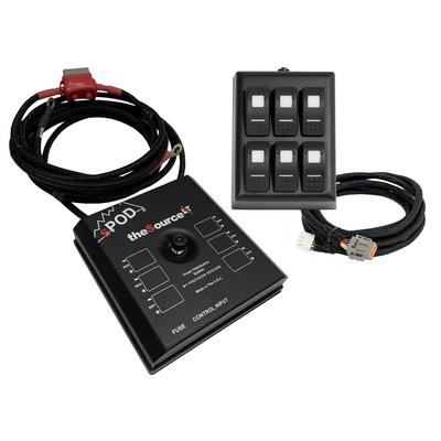 SPOD SourceLT With Ram Mount Ball LED 6-Switch Panel And 36 Battery Cables (Red) - SL-RAM-36-R