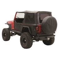 Smittybilt Replacement Soft Top with Tinted Windows and Upper Doorskins (Black Denim) - 9870215
