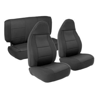 Smittybilt Neoprene Front and Rear Seat Cover Kit (Black/Black) - 471301