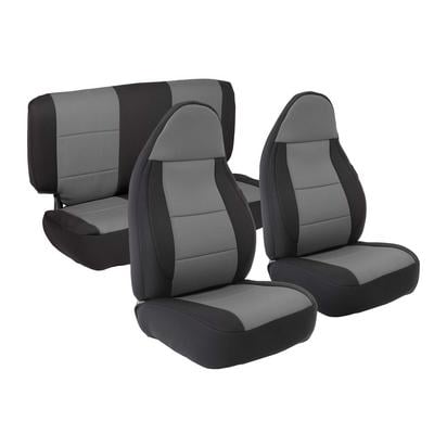 Smittybilt Neoprene Front and Rear Seat Cover Kit (Black/Gray) - 471322
