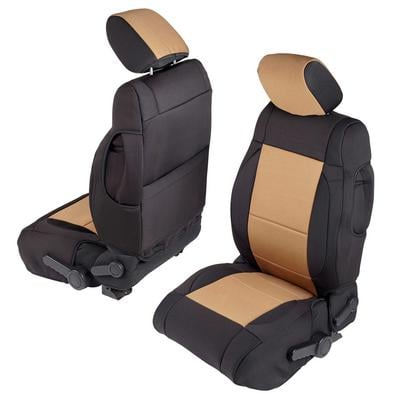 Smittybilt Neoprene Front And Rear Seat Cover Kit (Black/Tan) - 471525