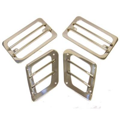 Smittybilt Euro Turn Signal/ Side Marker Covers, Stainless - 5470