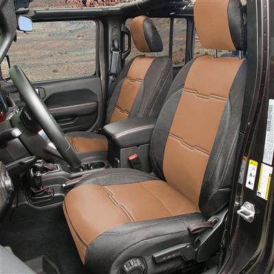 Smittybilt Gen2 Neoprene Front And Rear Seat Cover Kit Black Tan 577125 4wheelparts Com - Waterproof Seat Covers For 2019 Jeep Wrangler