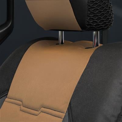 Smittybilt GEN2 Neoprene Front And Rear Seat Cover Kit (Black/Tan) - 577125