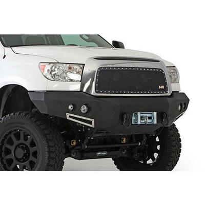 Smittybilt M1 Dodge Truck Winch Mount Front Bumper With D-ring Mounts And Light Kit (Black) - 612800