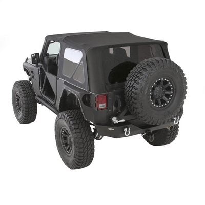 Smittybilt Replacement Soft Top with Tinted Windows and No Upper Doors (Black Diamond) - 9070235