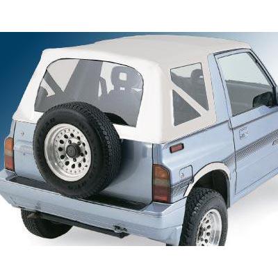 Smittybilt Replacement Soft Top with Clear Windows and No Upper Doors (White) - 98752