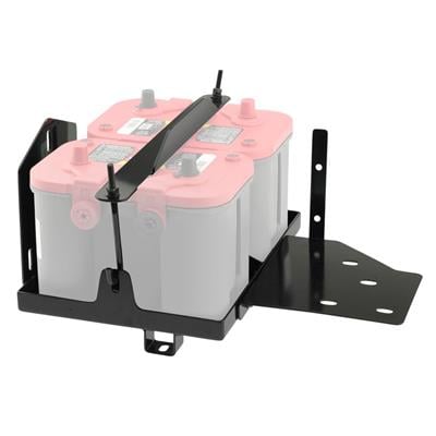 Smittybilt Dual Battery Tray for Optima Batteries (Black) - 2799