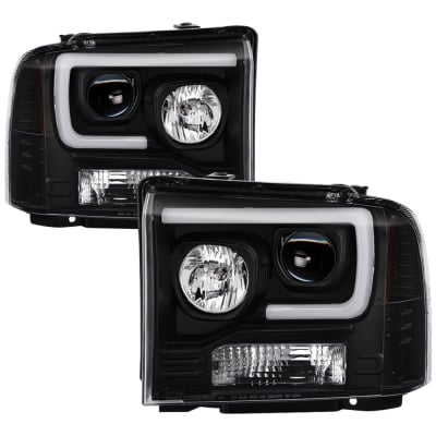 Spyder Auto Light Bar Projector Headlights (Black) - 5084507