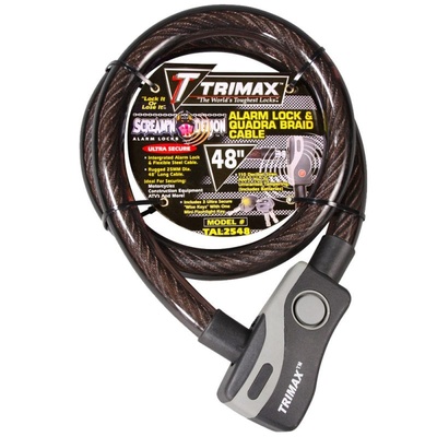 Trimax Locks Alarmed Lock & Quadra-Braid Cable - TAL2548