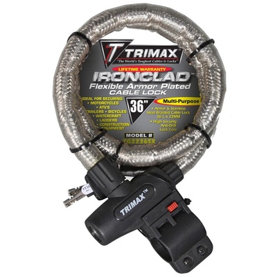 Trimax Locks Ironclad Flexible Armor Plated Cable Lock - TG2236SX