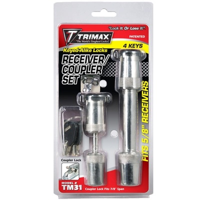 Trimax Locks Keyed Alike Receiver & Coupler Lock Set - TM31