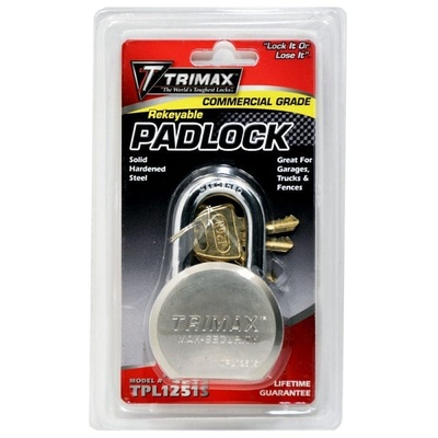 Trimax Locks Solid Hardened Steel Padlock - TPL1251S
