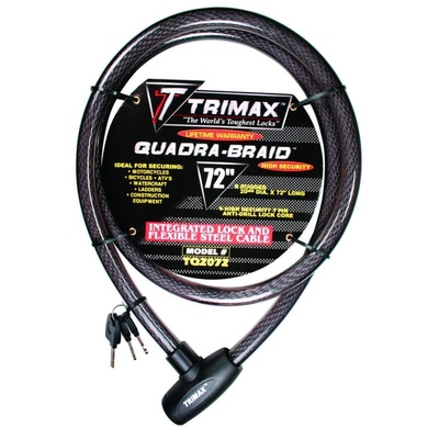 Trimax Locks Integrated Keyed Quadra-Braid Cable Lock - TQ2072