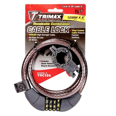Trimax Locks Resettable Combination Cable Lock - TRC126