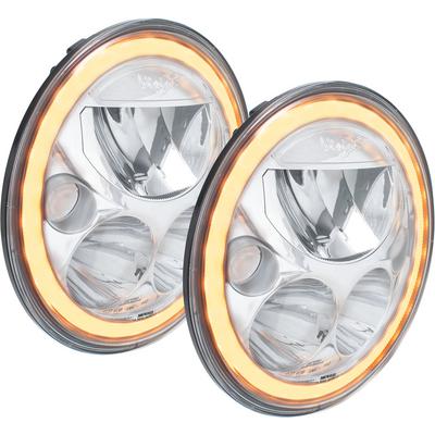 Vision X Lighting VX Series 7 Round LED Headlights (Amber Halo) - 9925967