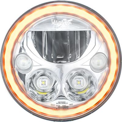 Vision X Lighting VX Series 7 Round LED Headlight (Amber Halo) - 9925950