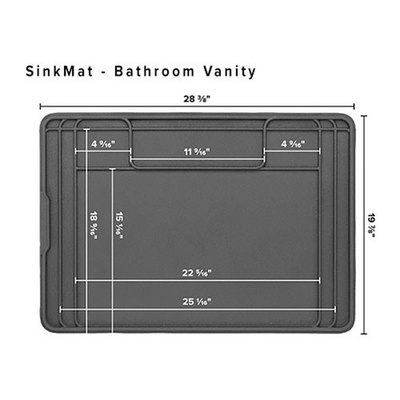 WeatherTech Bathroom Vanity SinkMat (Black) - USM02BXBK