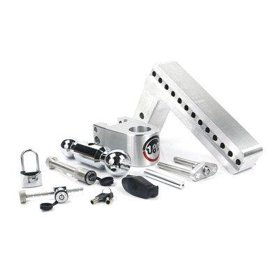 Weigh Safe Hitches 10 Drop 2-1/2 Shank 180 Hitch With Lock Set (Chrome) - CTB10-2.5-SET