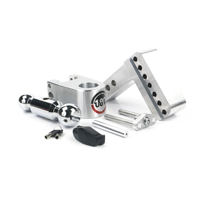 Weigh Safe Hitches 4 Drop 2 Shank 180 Hitch With Lock Set (Chrome) - CTB4-2-SET