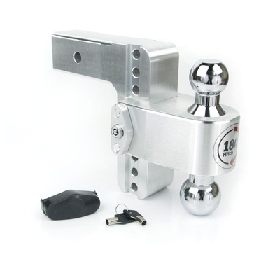 Weigh Safe Adjustable 6 Drop Hitch Turnover Ball With 2.5 Shank (Chrome Ball) - CTB6-2.5