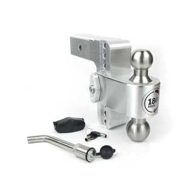 Weigh Safe Adjustable 6 Drop Hitch Turnover Ball With 2.5 Shank And Hitch Pin - LTB6-2.5-KA