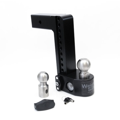 Weigh Safe Adjustable Ball Mount - 10 Drop With 2.5 Shank (Black Cerakote) - WS1025CBLA